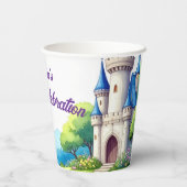 Princess Castle Birthday Paper Cups Pappbecher (Rückseite)
