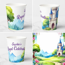 Princess Castle Birthday Paper Cups Pappbecher