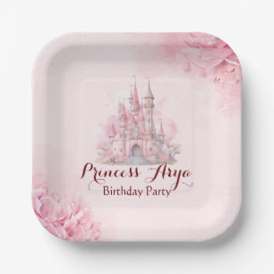 Princess Castle Birthday Paper Plate Pappteller