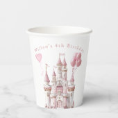 Princess Castle Birthday Pappbecher (Rückseite)