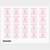 Princess Castle Birthday Stickers (Pink) (Blatt)