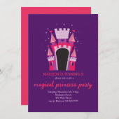 PRINCESS CASTLE BOUNCE HAUS Geburtstagsparty Einladung (Vorne/Hinten)