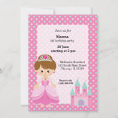Princess & Castle Einladung (Vorderseite)