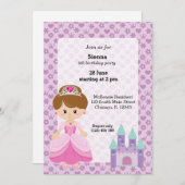 Princess & Castle Einladung (Vorne/Hinten)