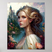 Princess Castle Fantasy Kunst, Dichtung und Musik Poster (Vorne)