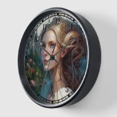 Princess Castle Fantasy Kunst, Dichtung und Musik Uhr (Winkel)