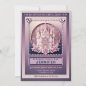 Princess Castle Geburtstagsparty Einladung (Vorderseite)