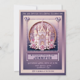 Princess Castle Geburtstagsparty Einladung