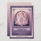 Princess Castle Geburtstagsparty Einladung (Vorne/Hinten)