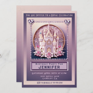 Princess Castle Geburtstagsparty Einladung