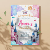 Princess Castle Geburtstagsparty Einladung