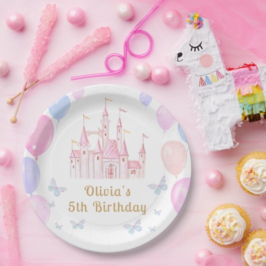 Princess Castle Girl Birthday Paper Plate Pappteller (Party)