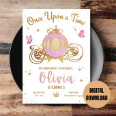 Princess Castle Girl Birthday Party, Prinzessin Bi Einladung