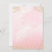 Princess Castle Gold Dust Pink Baby Shower   Einladung (Rückseite)