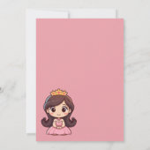 Princess Castle Kristallschuhe Einladung zum Gebur (Rückseite)