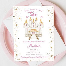 Princess Castle Magical Girl 2. Geburtstag Einladung