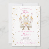 Princess Castle Magical Girl 2nd Second Birthday Einladung (Vorderseite)