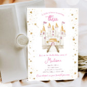 Princess Castle Magical Girl 3rd Third Birthday Einladung