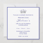 Princess Castle Pink Lila Geburtstag Einladung (Rückseite)