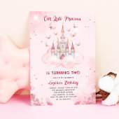 Princess Castle | Pink Watercolor Girl Birthday Einladung