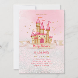Princess Castle Thema Baby Girl Dusche Einladung