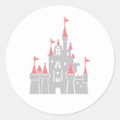 Princess Castle Wedding Classic Round Sticker (Vorderseite)