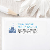 Princess Castle Wedle Return Address Label (Insitu)