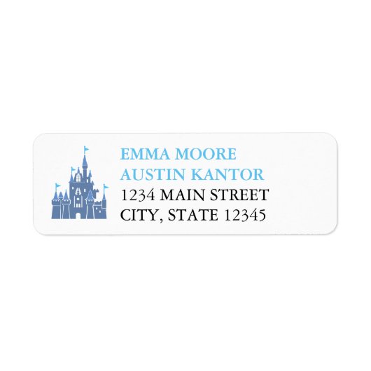 Princess Castle Wedle Return Address Label (Vorne)