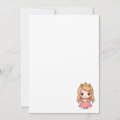 Princess Castle White Horse Einladung zum Geburtst (Rückseite)