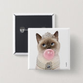Princess Cat Blowblase Kaugummi Button (Vorne & Hinten)