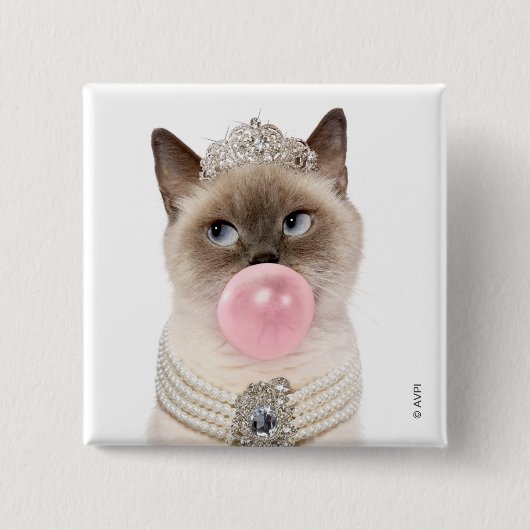 Princess Cat Blowblase Kaugummi Button (Vorderseite)