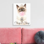 Princess Cat Blowblase Kaugummi Leinwanddruck (Insitu (Wohnzimmer))