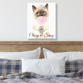 Princess Cat Blowblase Kaugummi Leinwanddruck (Insitu (Schlafzimmer))