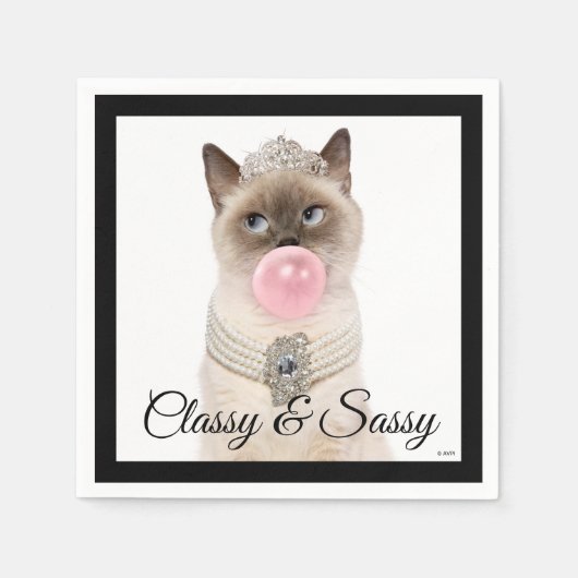 Princess Cat Blowblase Kaugummi Serviette (Vorderseite)