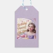 Princess Celebration Happy Birthday Geschenkanhänger (Vorderseite)