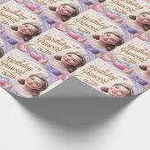 Princess Celebration Happy Birthday Geschenkpapier (Ecke)
