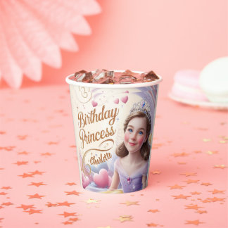 Princess Celebration Happy Birthday Pappbecher