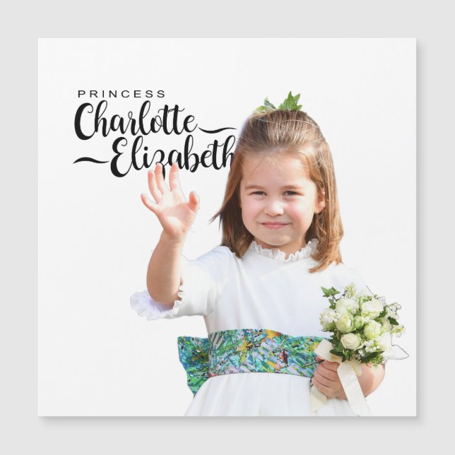 Princess Charlotte Elizabeth 6. Geburtstagsmagnet Magnetkarte (Vorderseite)
