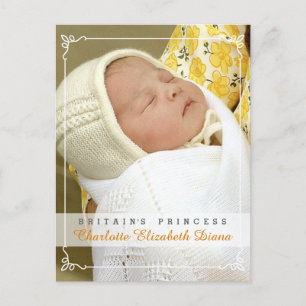 Princess Charlotte Elizabeth Diana - William Kate Postkarte