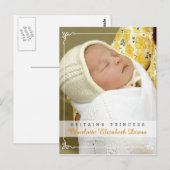 Princess Charlotte Elizabeth Diana - William Kate Postkarte (Vorne/Hinten)