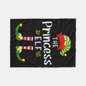 Princess Christmas Elf Matching Pajama X-mas Party Fleecedecke (Vorderseite (Horizontal))