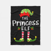 Princess Christmas Elf Matching Pajama X-mas Party Fleecedecke (Vorderseite)