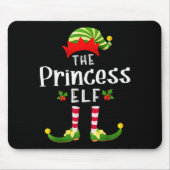 Princess Christmas Elf Matching Pajama X-mas Party Mousepad (Vorne)