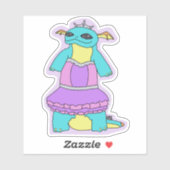 Princess Chumby Dragon Sticker (Blatt)