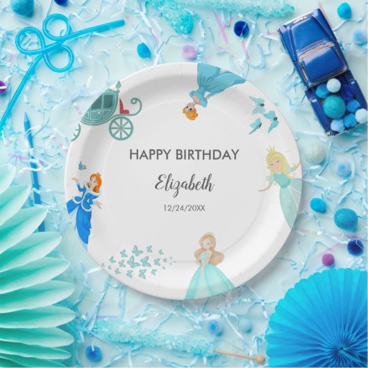 Princess Cinderella Geburtstagsparty Dekoration Pappteller (Party)