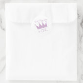 Princess Crown 1. Geburtstag Runder Aufkleber (Tasche)