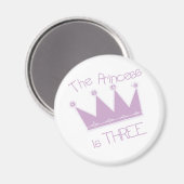 Princess Crown 3. Geburtstagsgeschenke und Geschen Magnet (Vorderseite/Rückseite)