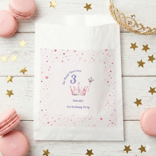 Princess Crown 3rd Birthday Royal Threeness Geschenktütchen