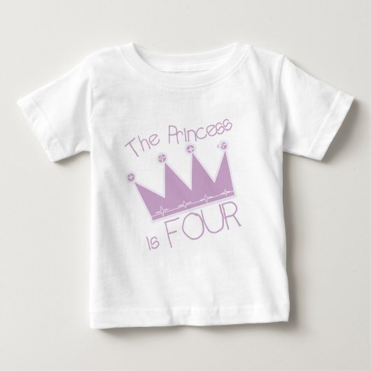 Princess Crown 4th Birthday Tshirts (Vorderseite)