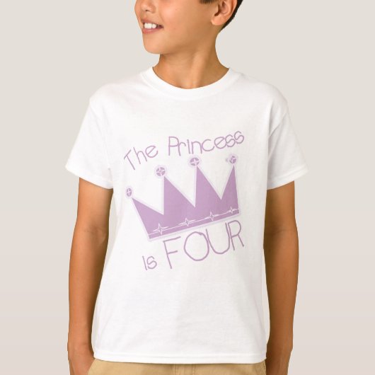 Princess Crown 4th Birthday Tshirts (Vorderseite)